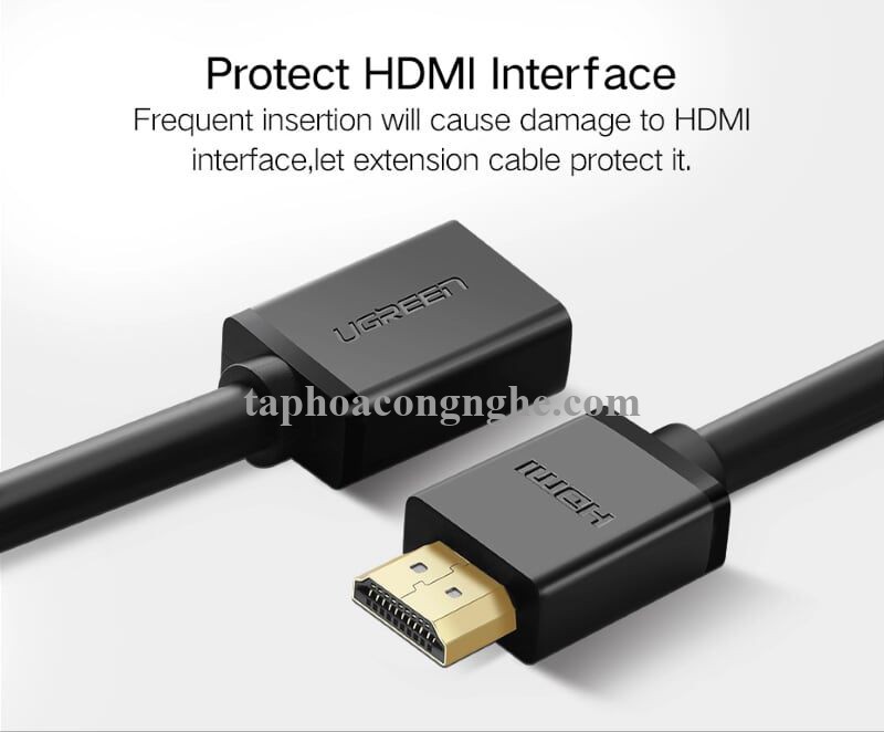 Ugreen 10146 5M màu Đen Cáp tín hiệu HDMI nối dài hỗ trợ 4K x 2K HD107 30010146